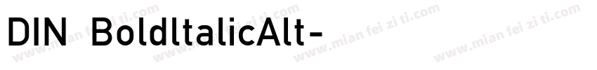 DIN BoldltalicAlt字体转换